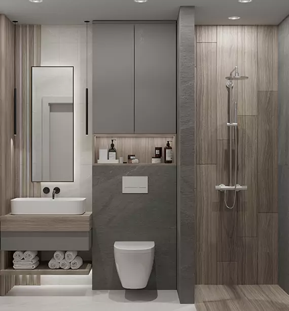 Modern Small Bathroom Remodel in Albuquerque, NM